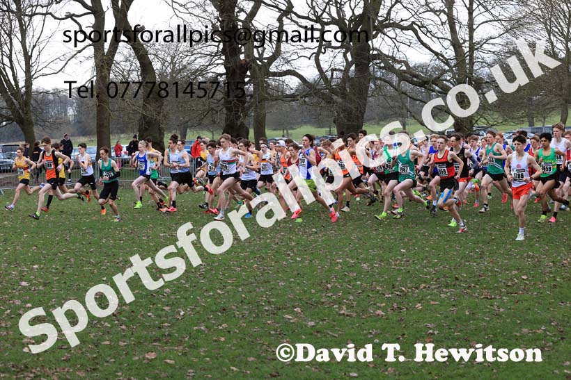 Mens Under-17s, 2024 CAU Inter Counties Cross Country Champs., Wollaton Park, Nottingham. Photo: David T. Hewitson/Sports for All Pics